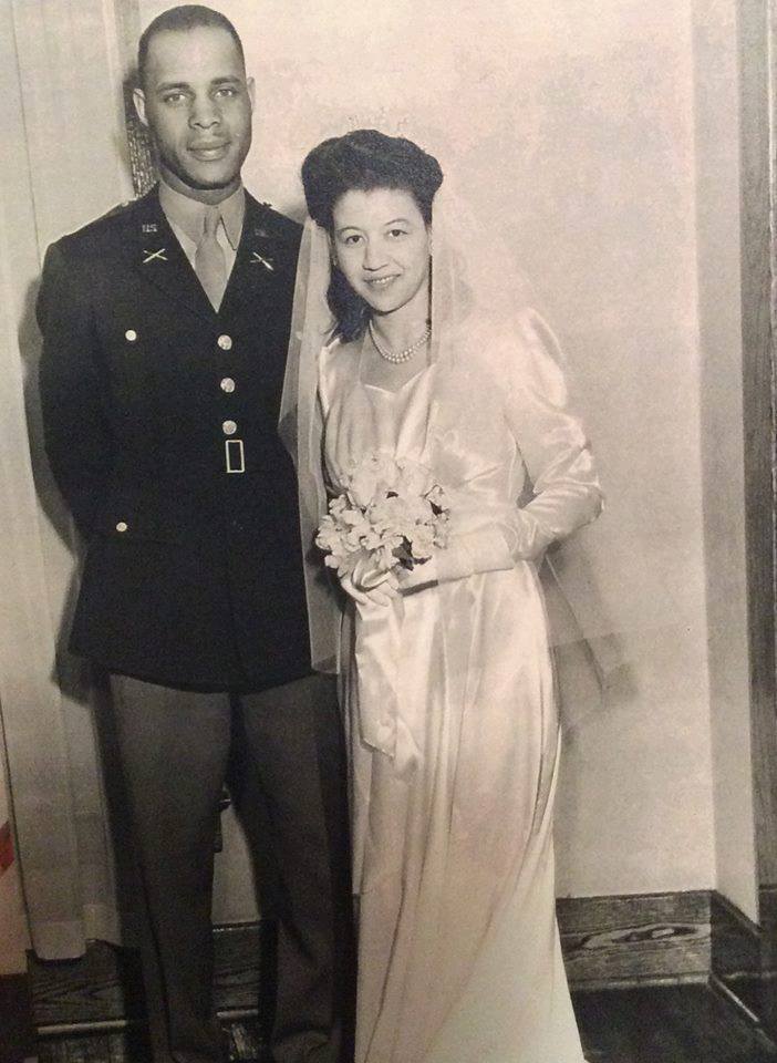 Lt Aubrey C Ashby n wife Alma C Bell Feb 1943 Ft Custis MI Enlisted 18 Nov 1942 3 Nov 1918 - March 1985  Tank Destroyer Unit Commander 1222